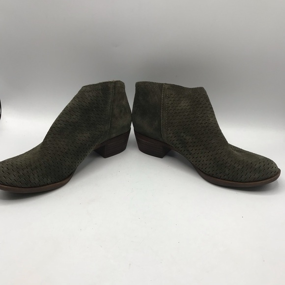 Lucky Brand Green Suede Booties Size 8M - Picture 4 of 9